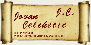 Jovan Čeleketić vizit kartica